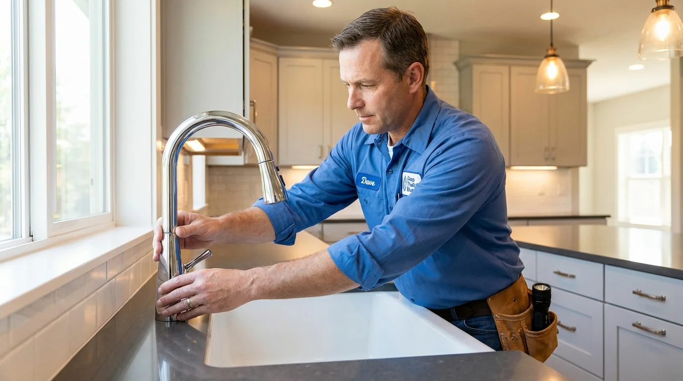 Kitchen faucet installation by Johns Plumbing LLC in Westchester