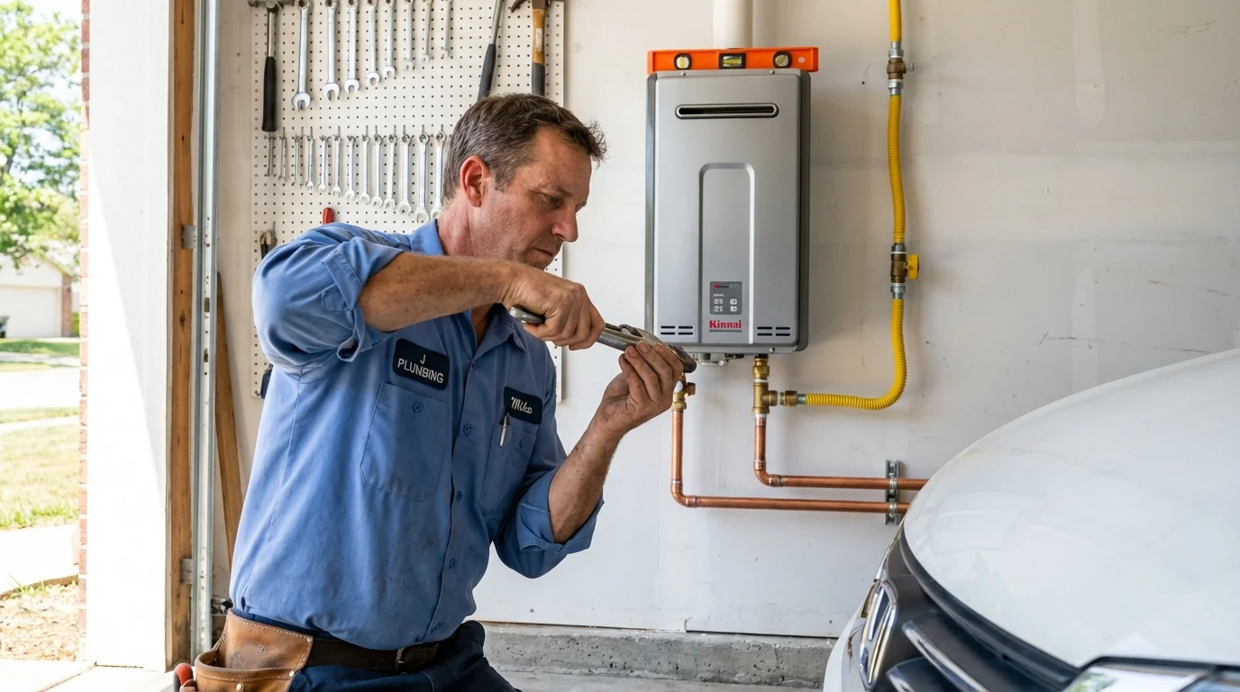 Tankless water heater installation by a Johns Plumbing LLC plumber in Westchester